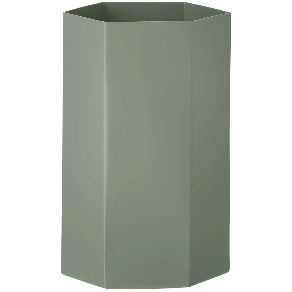 Ferm Living Hexagon Vase - Dusty Green Image 1