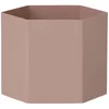 Ferm Living Hexagon Pot - Extra Large - Rose - Image 1