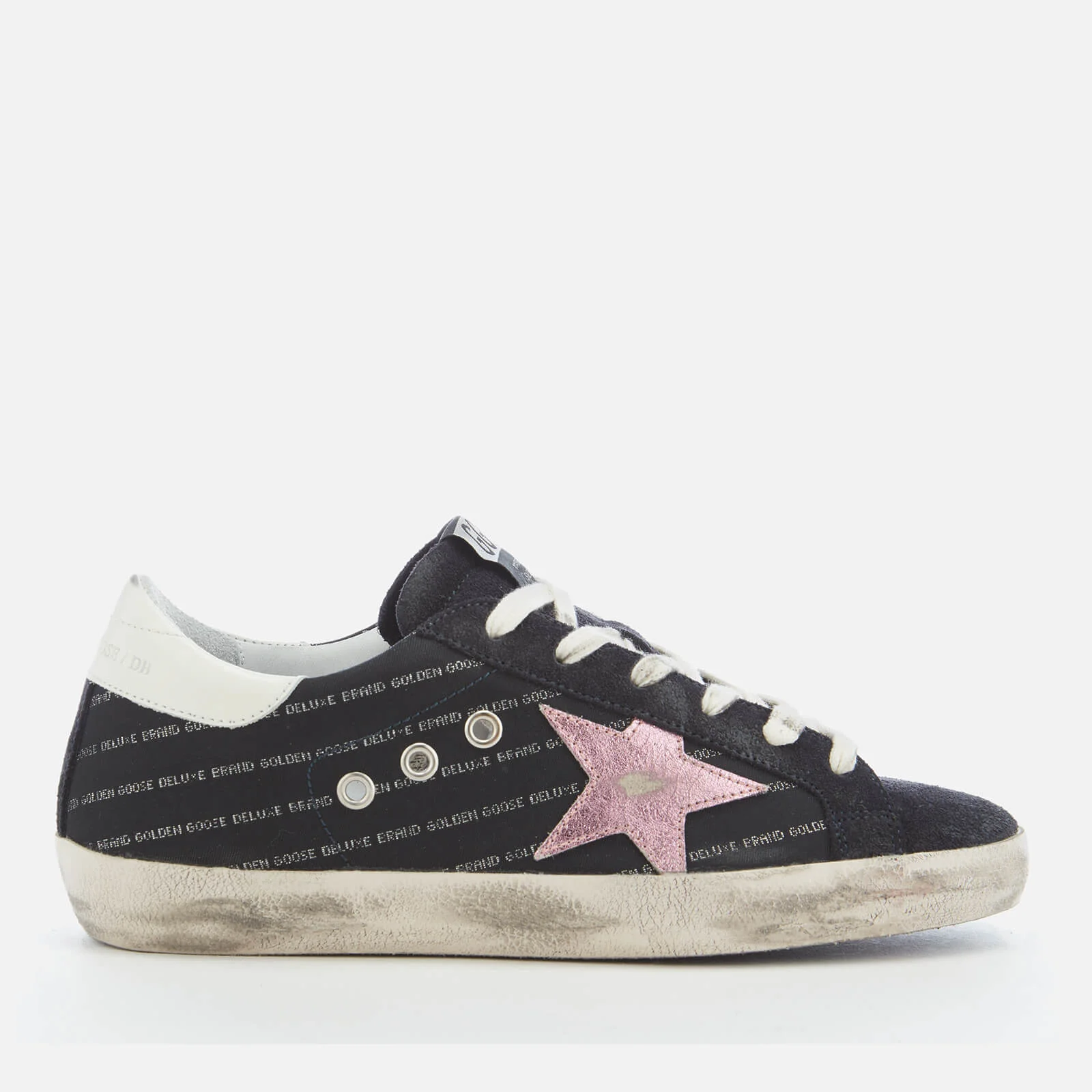 Golden Goose Women's Superstar Trainers - Repeated Logo Lurex/Lilla Star Image 1