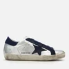 Golden Goose Women's Superstar Trainers - Silver Leather/Navy Star - Image 1