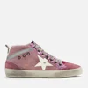 Golden Goose Women's Mid Star Suede Trainers - Pink/White Star - Image 1