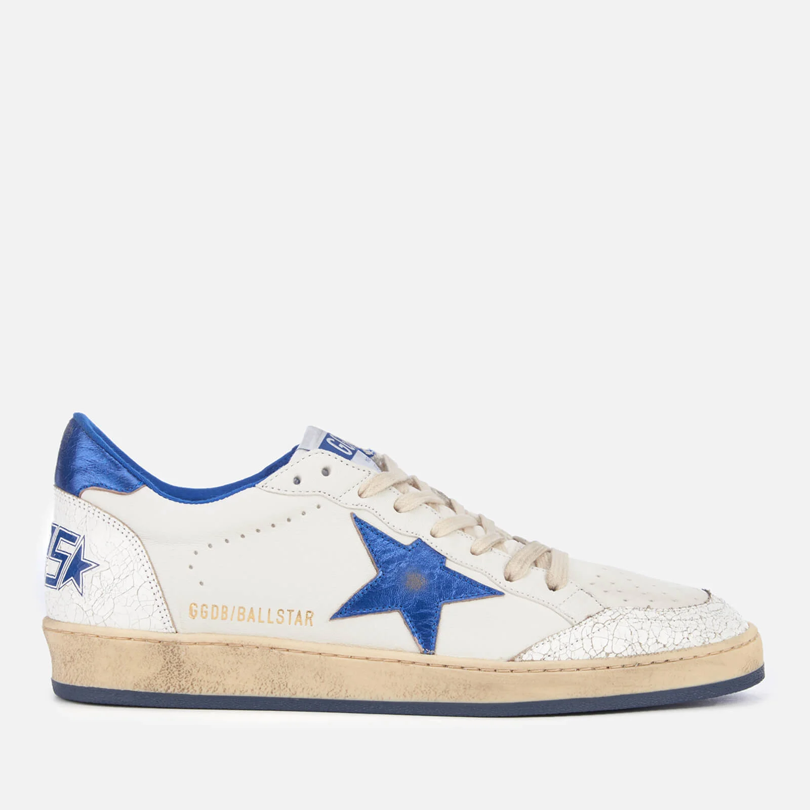 Golden Goose Men's Ball Star Sneakers - White/Blue Image 1