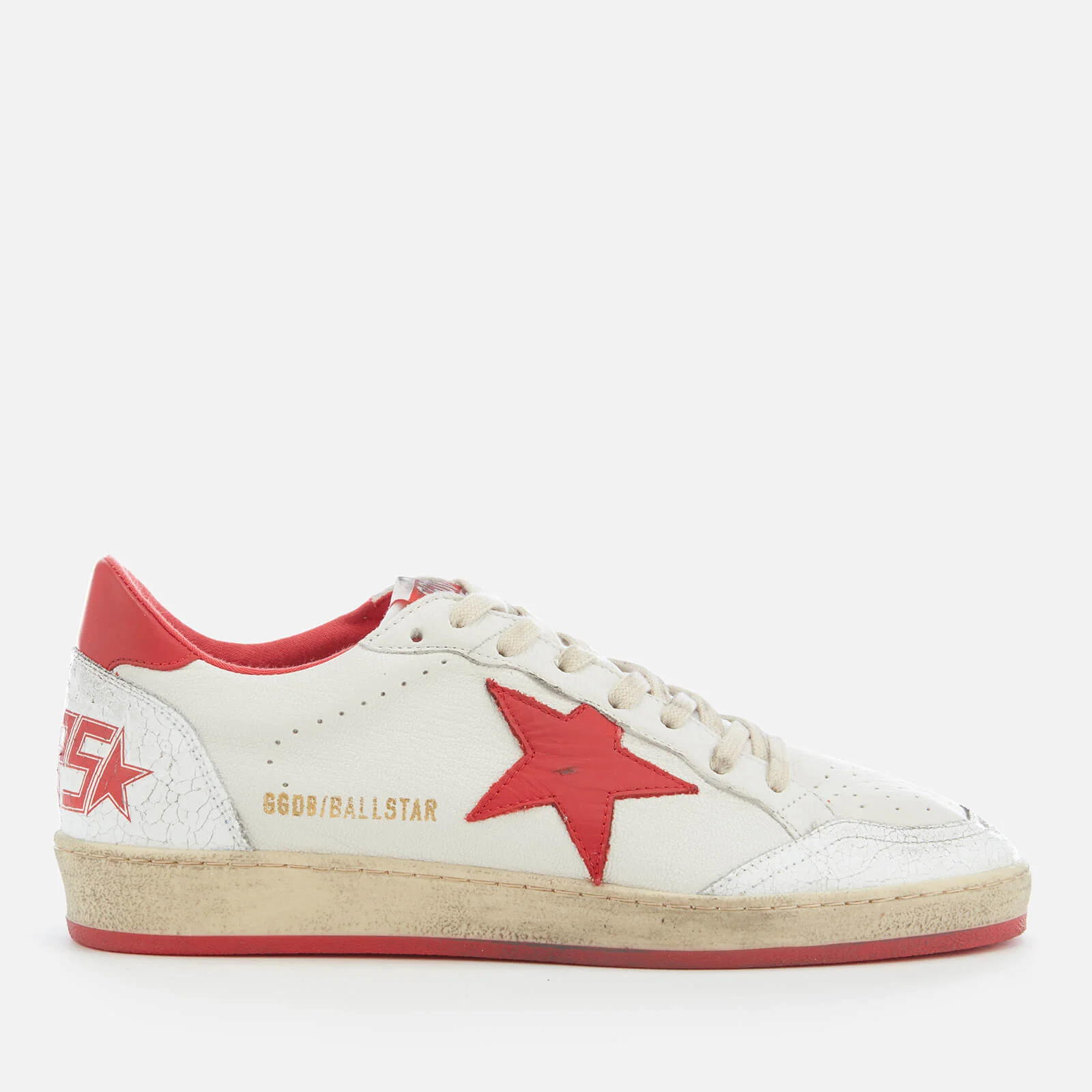 Golden Goose Men's Ball Star Sneakers - White/Strawberry Image 1