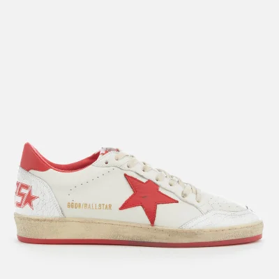 Golden Goose Men's Ball Star Sneakers - White/Strawberry
