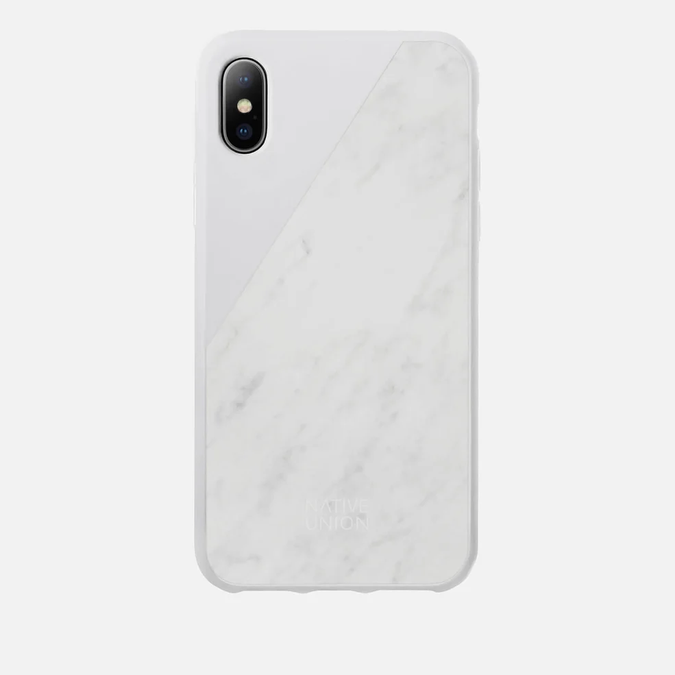 Native Union Clic Marble Metal iPhone X - White Image 1