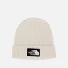 The North Face TNF Logo Box Cuffed Beanie - Vintage White - Image 1