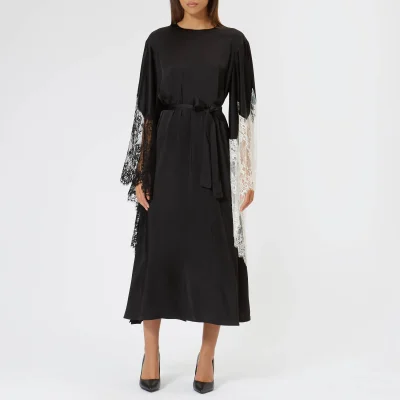 Christopher Kane Women's Lace Trim Satin Dress - Black