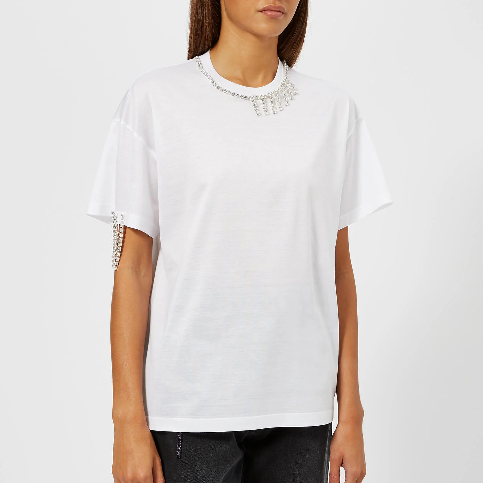 Christopher Kane Women's Crystal T-Shirt - White Image 1