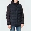 Herno Men's Goat Suede and Matte Nylon Down Parka - Navy - Image 1