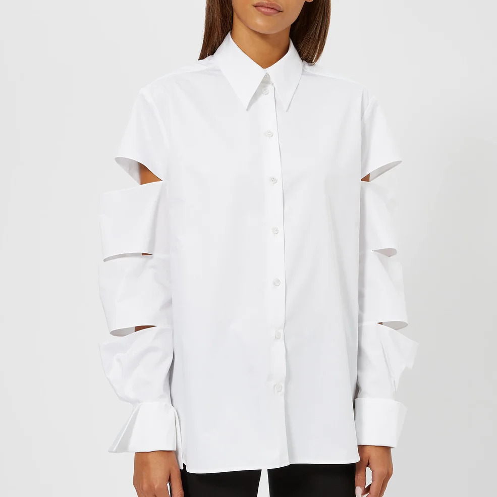Christopher Kane Women's Slash Cotton Shirt - White Image 1