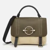 JW Anderson Women's Disc Satchel with Shearling Panel - Khaki - Image 1