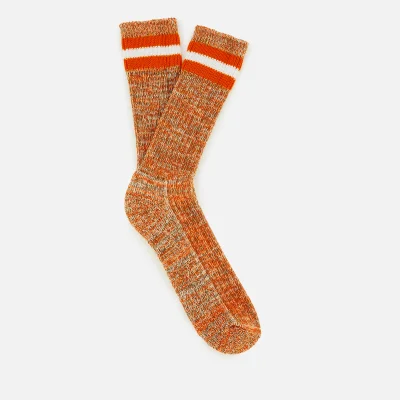 Universal Works Men's Everyday Stripe Socks - Orange