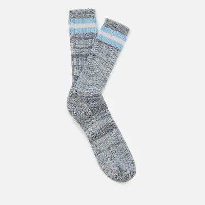 Universal Works Men's Everyday Stripe Socks - Cornish Blue