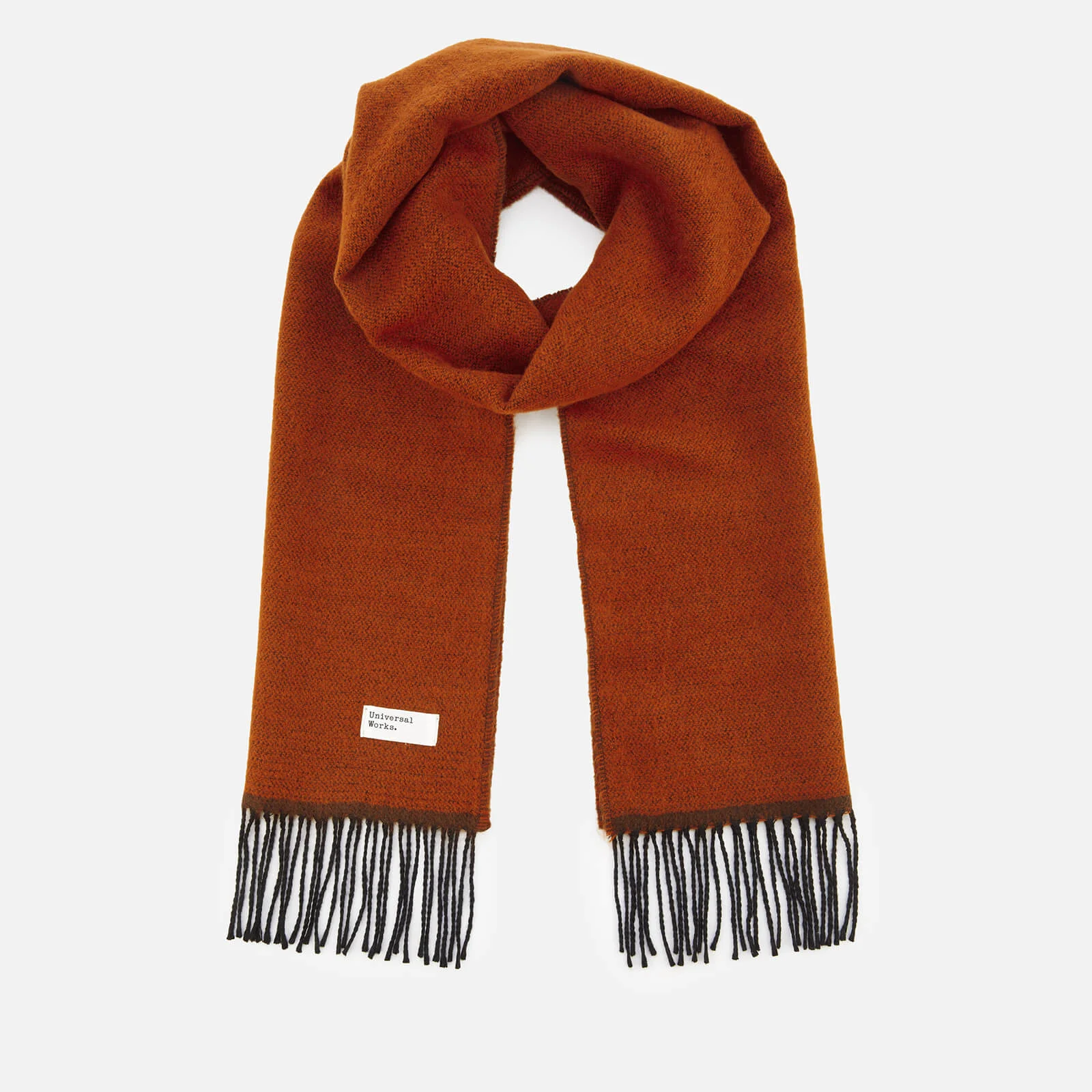 Universal Works Men's Double Sided Scarf - Orange/Brown Image 1