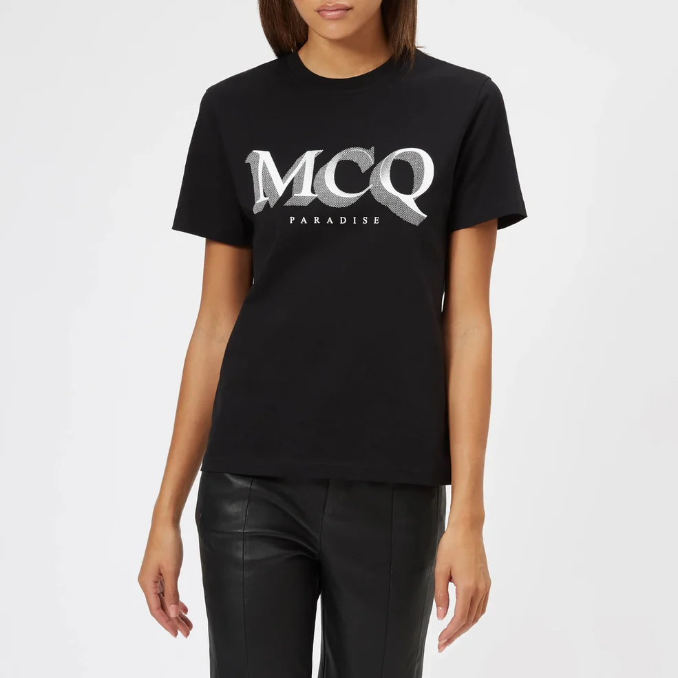 McQ Alexander McQueen Women's Short Sleeve Band T-Shirt - Darkest Black Image 1