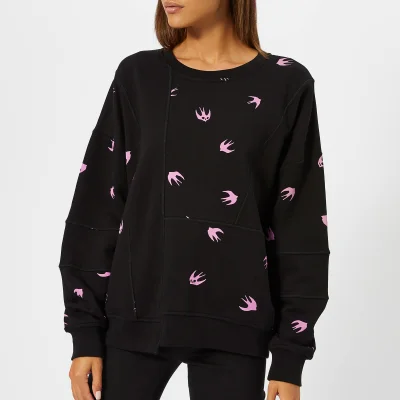 McQ Alexander McQueen Women's Ergonomic Cut Sweatshirt - Darkest Black/Pink