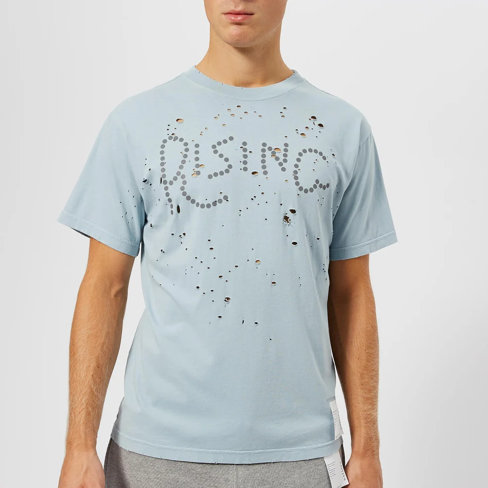 Satisfy Men's Rising Moth Eaten T-Shirt - Dusty Blue Image 1