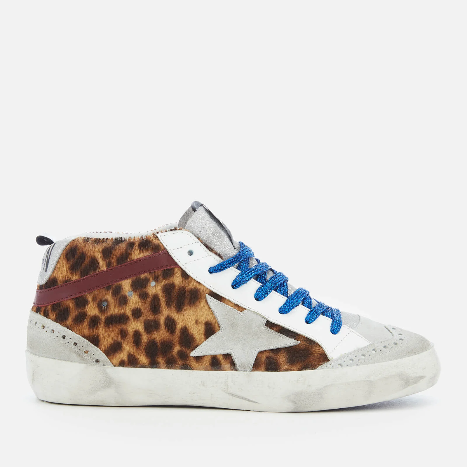 Golden Goose Women's Mid Star Trainers - Spotted Horsy/Grey Star Image 1