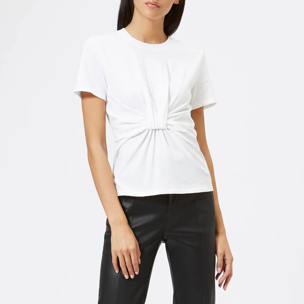 T by Alexander Wang Women's High Twist Jersey T-Shirt with Twist Front Detail - White Image 1