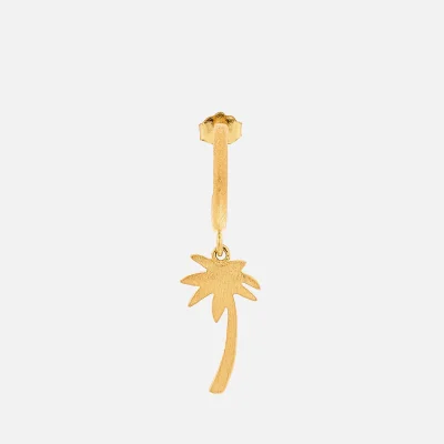 Anni Lu Women's Palm Tree Single Hoop Earring - Gold