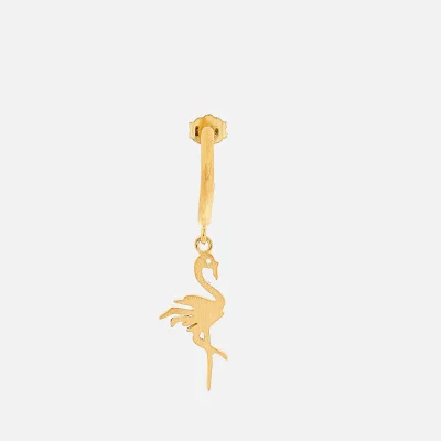 Anni Lu Women's Flamingo Single Hoop Earring - Gold