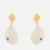 Anni Lu Women's Baroque Pearl Shell Earrings - Turquoise - Image 1