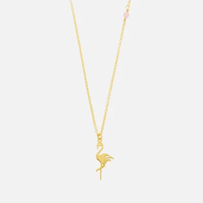 Anni Lu Women's Flamingo Necklace - Gold