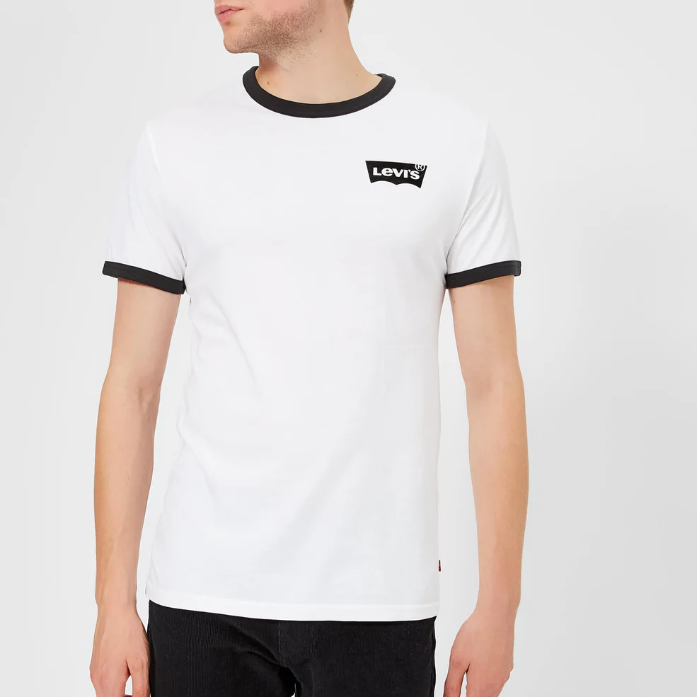 Levi's Men's Housemark Short Sleeve T-Shirt - White/Black Image 1