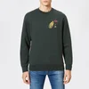 Maison Kitsuné Men's Astronaut Patch Sweatshirt - Dark Green - Image 1