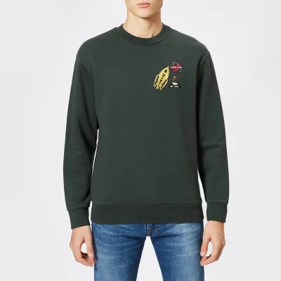 Maison Kitsuné Men's Astronaut Patch Sweatshirt - Dark Green