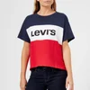 Levi's Women's Colour Block T-Shirt - Peacoat/White/Chinese Red - Image 1