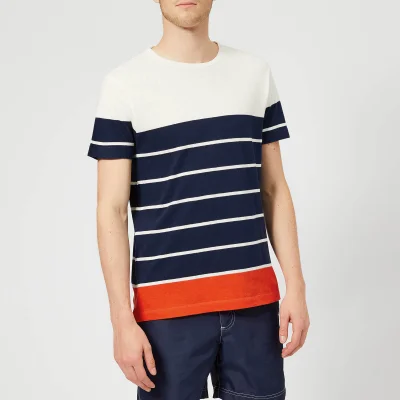 Orlebar Brown Men's Sammy Stripe Block T-Shirt - Navy/Cloud/Hacienda