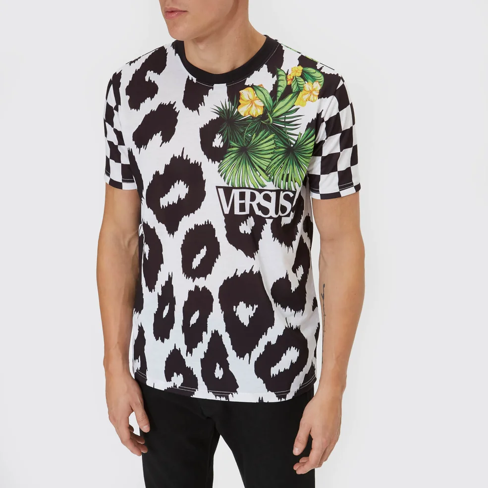 Versus Versace Men's Flower Detail T-Shirt - Multi Image 1