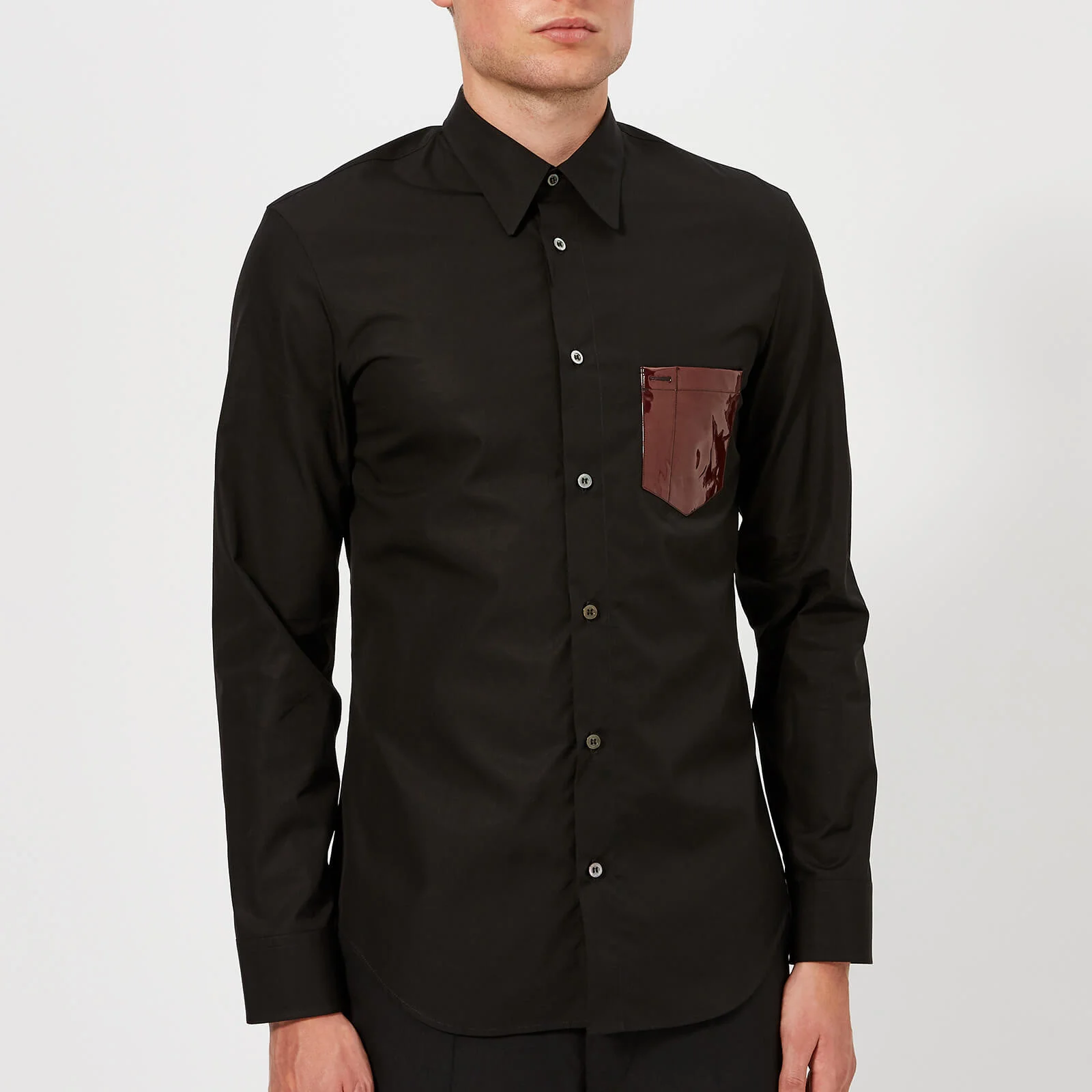 Maison Margiela Men's Plastic Pocket Poplin Shirt - Black Image 1