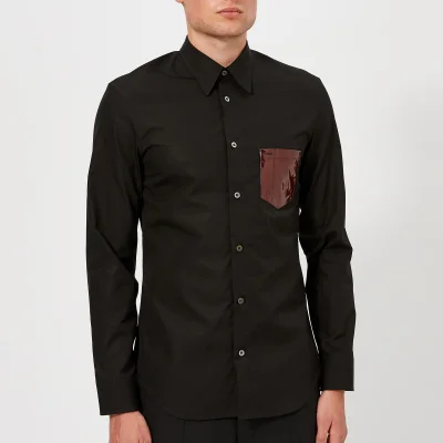 Maison Margiela Men's Plastic Pocket Poplin Shirt - Black