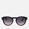 Tom Ford Men's Round Frame Sunglasses - Shiny Black/Gradient Smoke - Image 1