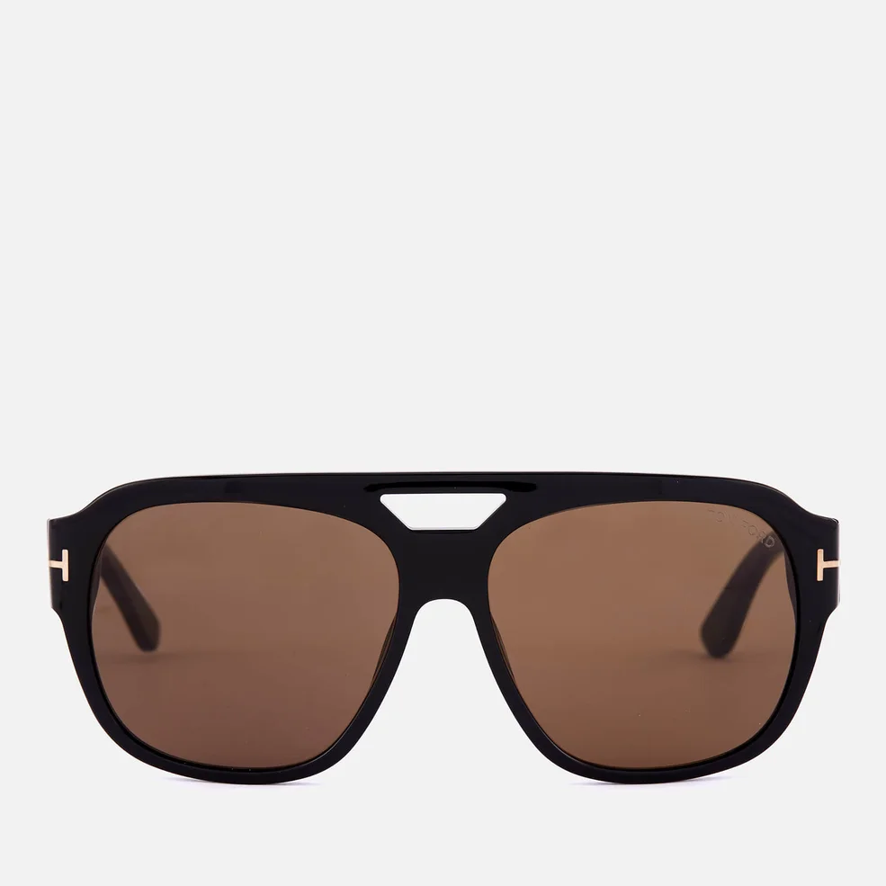 Tom Ford Men's Bachardy Sunglasses - Shiny Black/Roviex Image 1