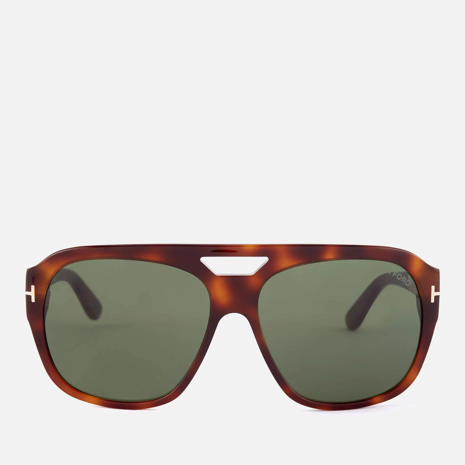 Tom Ford Men's Bachardy Sunglasses - Dark Havana/Green Image 1