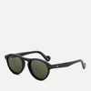 Moncler Men's Round Frame Sunglasses - Shiny Black/Green - Image 1