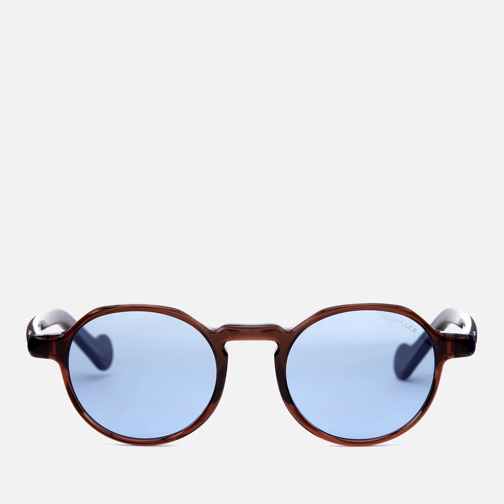 Moncler Men's Round Frame Sunglasses - Dark Brown/Other/Blue Image 1
