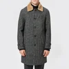 Oliver Spencer Men's Beaumont Sheepskin Collar Coat - Banbury Charcoal - Image 1