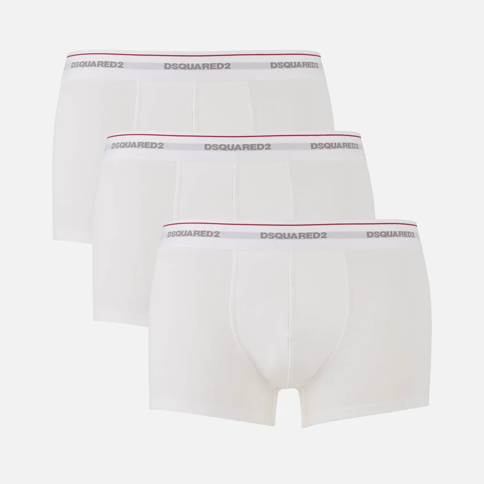 Dsquared2 Men's Triple Pack Trunk Boxer Shorts - White Image 1