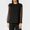 See By Chloé Women's Embellished Crepe Blouse - Black - Image 1