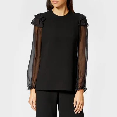 See By Chloé Women's Embellished Crepe Blouse - Black