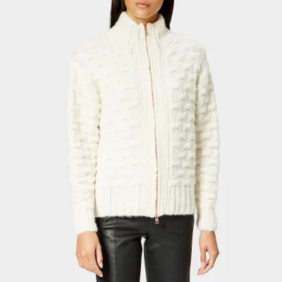 See By Chloé Women's Feminine Textured Knit Jacket - Beige/White