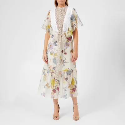 See By Chloé Women's Floral Patchwork Dress - Multicoloured White