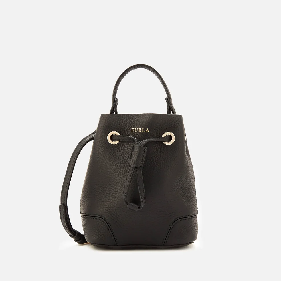 Furla Women's Stacy Mini Drawstring Bag - Onyx Image 1