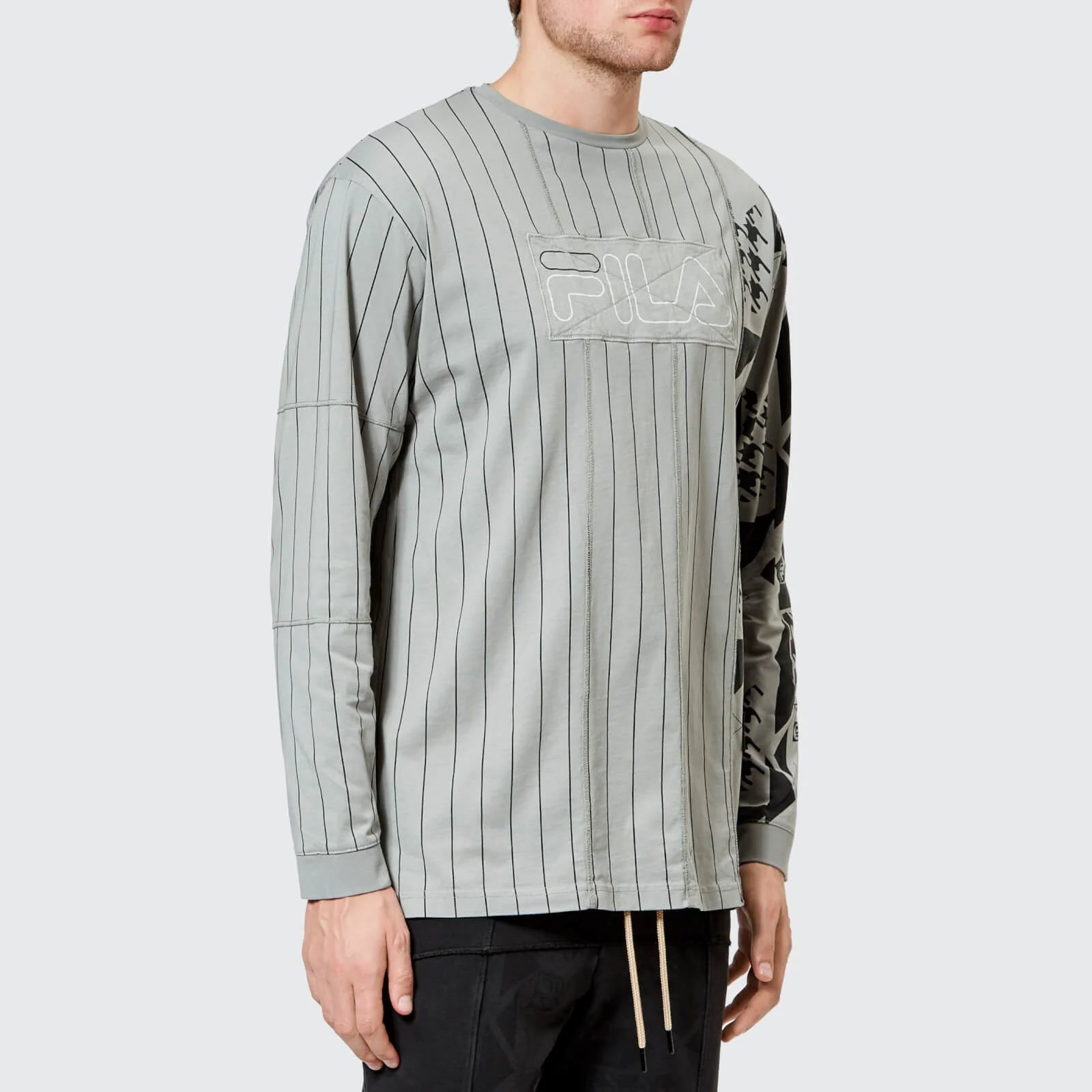 FILA X Liam Hodges Men's Long Sleeve Stripe T-Shirt - Grey Stripe Image 1