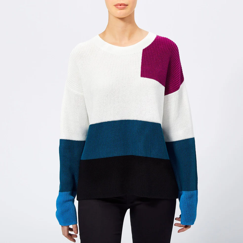 HUGO Women's Sarabi Colour Block Knitted Jumper - Multi Image 1