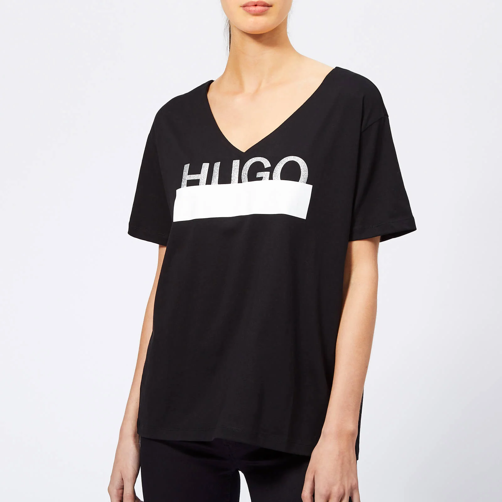 HUGO Women's Naria Logo T-Shirt - Black Image 1